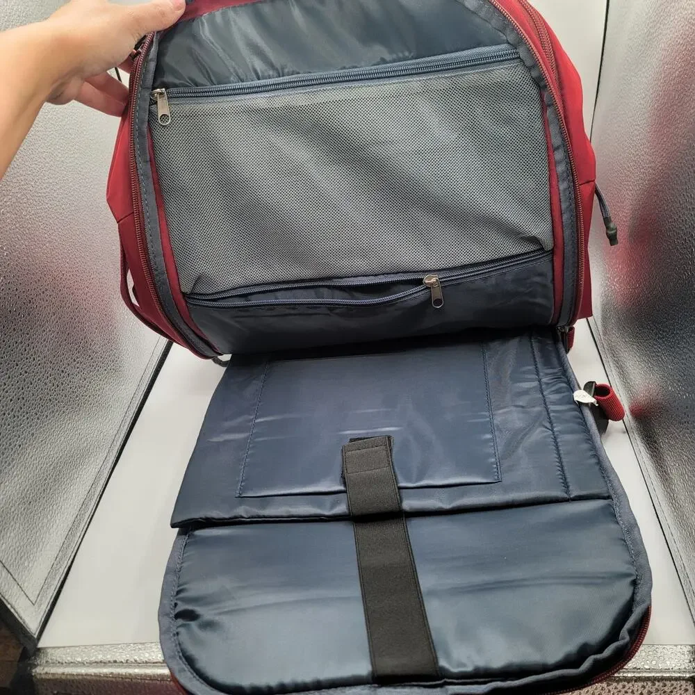 Hynes Eagle Red Travel Backpack Carry On 44L Laptop Bag New With Tags